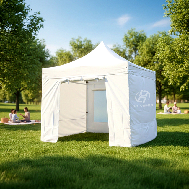 2026 New 40mm Hexagon Aluminum 10x10 600D Oxford Promotion Business Event Party Sport Marquee Gazebo Custom Pop up Canopy Tents