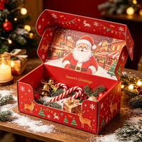 Individuelle Weihnachts-Faltgeschenkbox aus Kraftpapier mit Logodruck für Einzelhandel und E-Commerce