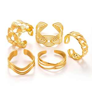 <b>Chunky</b> Hollow Butterfly Open Bangle Stainless Steel Cuff Bangle <b>Bracelet</b> Women Vintage Trendy Boho Wide Jewelry Gifts - Product Image 6