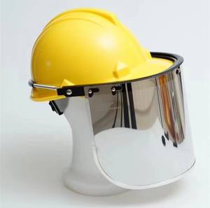 Casco cómodo de grado industrial con visera transparente y equipo de protección de sombrero de copa amarillo para entornos de trabajo de alto riesgo - Product Image 4