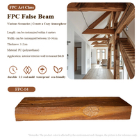 Vigas de madera artificial para interiores de poliuretano impermeables Vigas de madera falsas Vigas decorativas de techo de PU