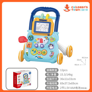 Andador <span class=keywords><strong>de</strong></span> Plástico Multifuncional Antivuelco para Bebés, Juguete <span class=keywords><strong>de</strong></span> Aprendizaje para Sentarse y Ponerse <span class=keywords><strong>de</strong></span> Pie, Diseño Plegable para el Aprendizaje <span class=keywords><strong>de</strong></span> la Marcha en Bebés - Product Image 2