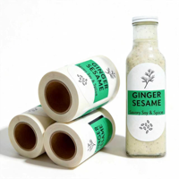 Autocollants alimentaires personnalisés, imperméables, durables, résistants à l'huile, étiquettes pour bouteilles de condiments, pour vinaigrette, étiquettes de bouteilles de haute qualité