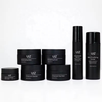 Coffret de Soins pour Hommes : Sérum Visage Huileux, Crème Hydratante Anti-Âge et Nettoyant Facial Purifiant