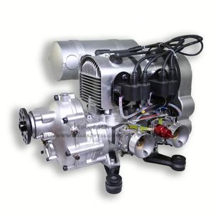 Moteur d'avion expérimental DLE430 DLE-430 bicylindre en ligne à deux temps refroidi par air, cylindrée 430,8 cm³, compression 11:1 - Product Image 3
