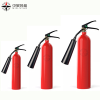Extincteurs à Dioxyde de Carbone de Type Populaire Démontables en Alliage d'Aluminium Sans Soudure 6061 Cylindre Rouge Extincteurs