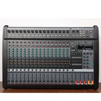 Mezclador de Potencia Profesional MT de 8/12/16/24 Canales, Consola de Audio para DJ, Sistema de Sonido para Escenarios, Espectáculos en Vivo, Iglesias y Estudios