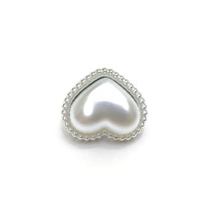 Botones de Corazón con Cuentas de Melocotón, Accesorios de Punto para Cárdigan, Perlas de Imitación de Plástico, Corazón Simple de Metal - Product Image 6