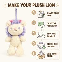 Peluche Lion à crinière violette personnalisée, Fabrication directe usine OEM ODM, Animal en peluche en coton PP et polyester, Vente en gros, MOQ, Peluche amusante