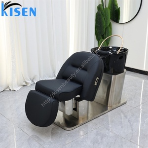 Sillón de Lavado de Cabello KISEN para Salón de Belleza con Reclinación Eléctrica, Silla de Masaje para Lavado de Cabello, Spa Capilar, Cama de Masaje - Product Image 1