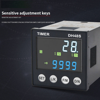 Sakelar Relay Timer Digital LED Programmable DH48S-S/YH-5T 0.1S-99H AC/DC 12V 24V 36V 110V 220V 380V Timer Siklus Berulang