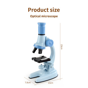 Microscopio con Aumento de 1200X, Juguete Educativo de Ciencia de Plástico para Niños de 4 a 9 Años, Kit de Exploración de Laboratorio STEM Unisex, Manual - Product Image 2