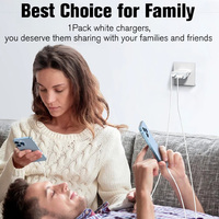Chargeur en vrac 5W double port certifié CE/FCC avec chargeur de voyage universel USB a et USB C pour appareils mobiles