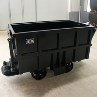 Chariot minier à benne latérale avec moteur et roulement - Transport de minerai, volume 1,2 m³, capacité de charge 1,6 T - À vendre