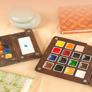 Палитра для художников 2026: 12 отсеков, однотонная, для акрила, масла, акварели, деревянная - Product Image 5