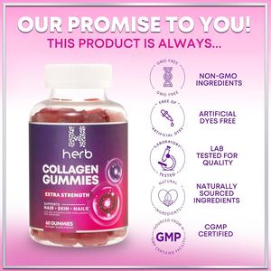 Gummies de collagène multi-vitamines à marque privée OEM/ODM pour la beauté des cheveux, de la peau et des ongles, soutien anti-rides pour adultes - Product Image 4