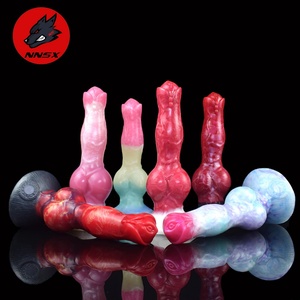 Faak Lesbian Strap on <b>Dildo</b> Dog Knot Silicon <b>Dildo</b> Flexible Wearable Penis for Women Sex Toy - Product Image 3