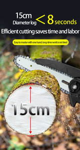 4 inch pin Powered Chain Saw không dây điện Chain Saw Mini Chain Saw cho cho cây chi nhánh cắt tỉa ánh sáng sửa chữa nhà - Product Image 5