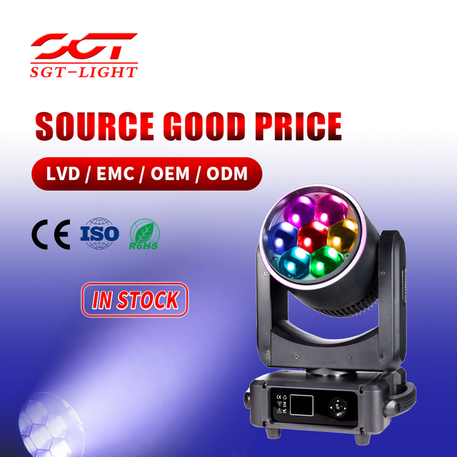 Factory Direct Price Mini 7*60W RGBW 4in1 LED Bee Eyes Moving Head Stage Light DMX512 Control IP20 Rated 2800K-8500K Party