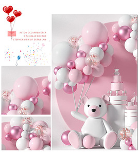 Ballon d'<span class=keywords><strong>anniversaire</strong></span> de mariage fournitures de fête d'<span class=keywords><strong>anniversaire</strong></span> ballon en latex décor enfants bébé douche <span class=keywords><strong>fille</strong></span> décor ballon rose guirlande arc <span class=keywords><strong>Kit</strong></span> - Product Image 2