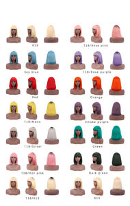 Peluca Bob Ombre con Flequillo YesWigs al por Mayor, Cabello Brasileño 1b 613 Rubio Rosa Plateado Naranja, Peluca Bob Corta en Existencia, Lista para Enviar - Product Image 6