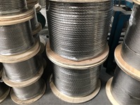 Câble métallique robuste non rotatif en acier ASTM Standard 304L/316L (8x26 IWRC) pour le cintrage/le soudage des systèmes de palans de grues à tour