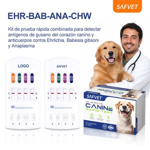 Tiras Reactivas Veterinarias 4DX para Perros, Ehrlichia, Anaplasma, Babesia, Dirofilariosis, Kit de Prueba de Diagnóstico Rápido, Proveedor con Certificación CE e ISO - Product Image 2