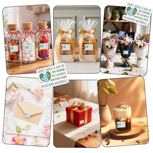 Eco Recycling Reused <b>Box</b> <b>Shipping</b> Labels Decorative Stickers For Carton Package Sustainable Business Packing Tags - Product Image 3
