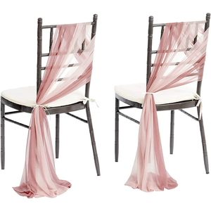 <span class=keywords><strong>Housse</strong></span> de chaise longue en tulle BH-130 pour mariage, baby shower, jupe de chaise en maille moelleuse style tutu - Product Image 6