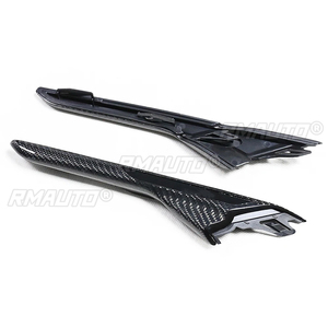 2 pièces de garnitures de remplacement en fibre de carbone pour les caches d'aération latéraux BMW F90 M5 2018-IN, garniture de couvercle de prise d'air latérale, pièce extérieure automobile - Product Image 4