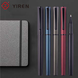 यरेन धातु पेन उच्च गुणवत्ता वाले लक्जरी होटल पेन कस्टम लोगो के साथ सभी काले मैट धातु रोलर पेन - Product Image 3