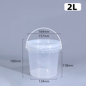 Bucket 20l Plastic 1l 2l 3l 5l 8l 10l 20l Food Grade Clear Plastic Bucket Water Pail Paint Packing Container With Sealed