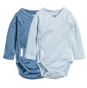 เสื้อผ้าเด็กจีนราคาถูกนำเข้า ชุดรอมเปอร์เด็กทารกผ้าฝ้ายเรียบ - Product Image 2