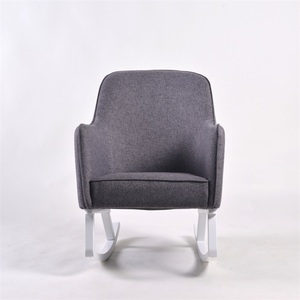 Hiện đại <span class=keywords><strong>grey</strong></span> bọc sofa đơn tàu lượn Rocker ghế cho văn phòng nhà hoặc phòng khách - Product Image 2