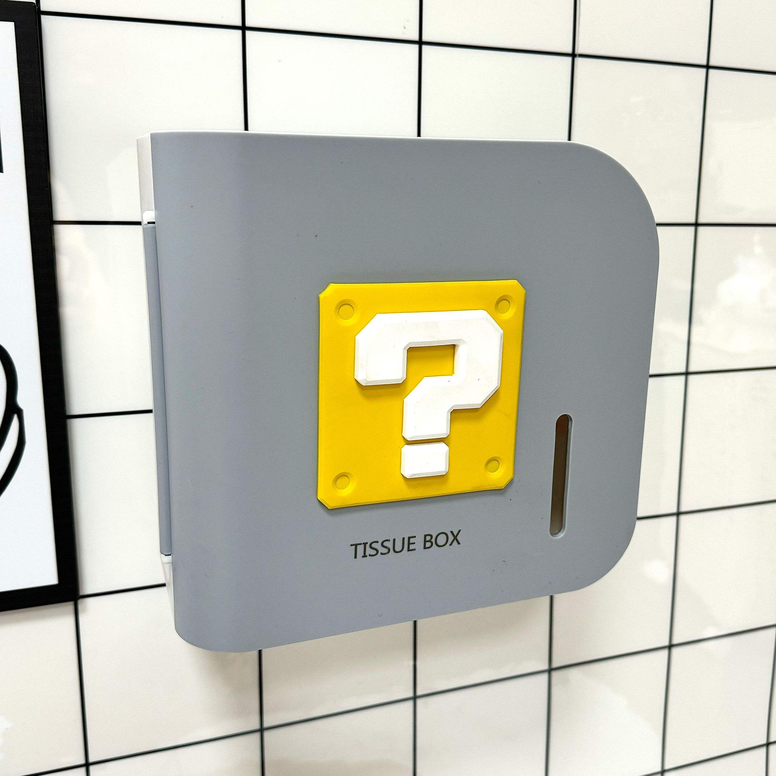 Avec ouverture de sac à ordures + autocollant 3d point d'interrogation