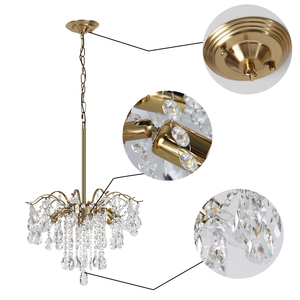 European style chandeliers crystal chandeliers for the living room, minimalist and luxurious <b>dining</b> room <b>lights</b> - Product Image 5
