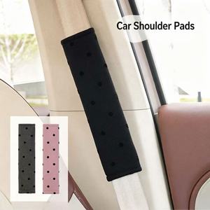 Couvre-ceintures de sécurité à pois mignons avec nœud, doux et résistants à l'usure, protections d'épaule pour ceintures de <span class=keywords><strong>voiture</strong></span>, accessoires automobiles élégants pour femmes - Product Image 4