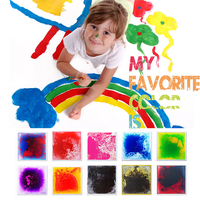 Sol en vinyle liquide en caoutchouc pour enfants, jeu sensoriel pour enfants, maison de jeux, chambre de pépinière, carreaux en plastique remplis de Gel