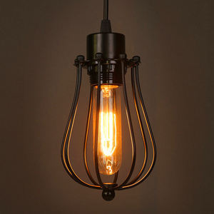 Retro amerikan endüstriyel yaratıcı sanat tek ampul kuş kafesi Loft kolye işık restoran bar için - Product Image 2