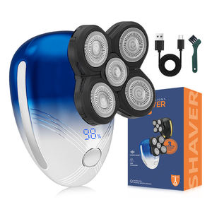 Rasoir <span class=keywords><strong>électrique</strong></span> rotatif à cinq lames en acier inoxydable, étanche, rechargeable par USB, pour le visage, pour usage domestique, en camping-car et en hôtel - Product Image 1