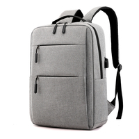 Sac à dos étanche antivol décontracté et élégant Port USB Polyester à fermeture éclair Oxford à la mode pour hommes femmes étudiants Portable