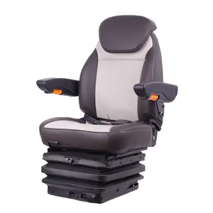 Luxury black PVC air suspension tractor seat with compressor