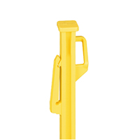 Kunststof afrasteringspaal 106,5 cm PP UV-bestendig elektrisch afrasteringspaal met 8 draadhouders
