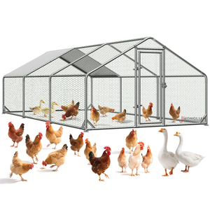 Livraison Locale États-Unis Poulailler Mobile Extérieur Métallique Galvanisé Très Grand Portable pour Poules en Liberté - Product Image 1