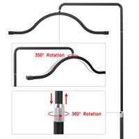 Lampe professionnelle ODM 30 pouces en forme de demi-lune pour extensions de cils avec base robuste pour studio d'extensions de cils et PMU