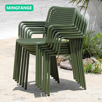 Ensemble table et chaises en alliage d'aluminium moderne et durable, mobilier d'extérieur portable pour hôtel, café, salon de thé, cour, balcon