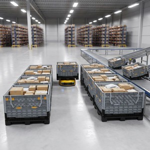 Contenitore Pieghevole per Pallet con Coperchio in HDPE 1200x1000, Scatola Sigillata Collassabile per Elettronica e Dispositivi Medici - Product Image 4