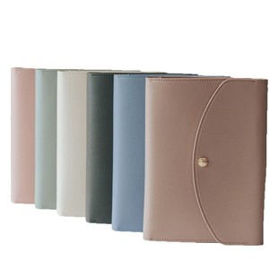 Wholesale Japanese and Korean PU leather <b>notebook</b> covers, A5 tri-fold loose-leaf <b>notebook</b> covers, stylish office <b>notebook</b> - Product Image 5