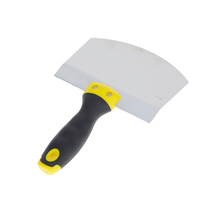 Fabricant d'outils à main d'usine Couteau à mastic spatule en acier inoxydable réutilisable et durable avec manche bicolore