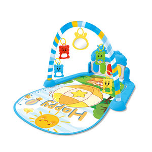 Logo personnalisé pédale musicale piano jouer gym fitness cadre tapis ensemble activité pour bébés avec jouets suspendus - Product Image 1